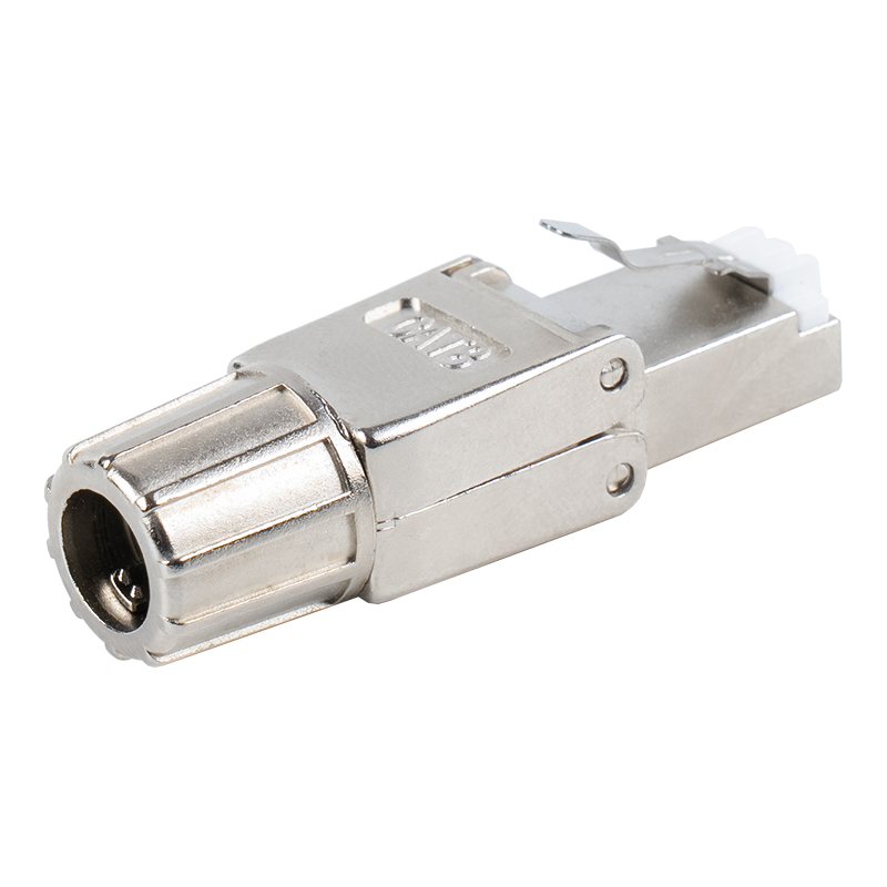Ceanglóir RJ45 gan Uirlis Sciath Cat8 RJ-G40S-1-C8