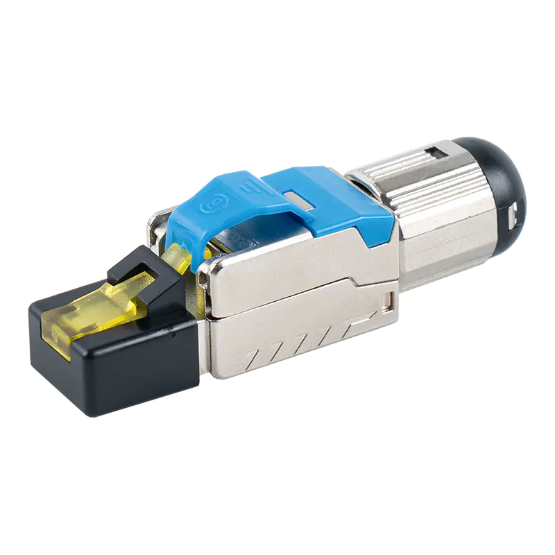 Ceanglóir RJ45 Gan Uirlis Sciath Cat6A (le clúdach plaisteach) RJ-G70S-C6A Ceanglóir RJ45 Gan Uirlis Sciath Cat6A (le clúdach plaisteach) RJ-G70S-C6A