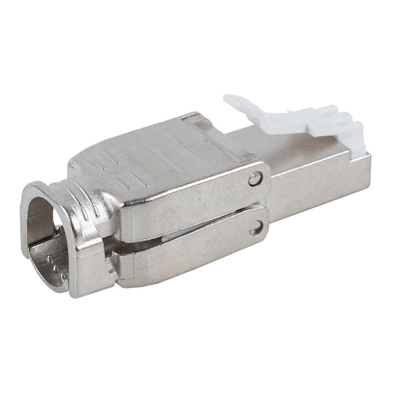 Ceanglóir RJ45 Gan Uirlis RJ-602S-1-C6A Sciath Cineál Brúite anuas Cat6A