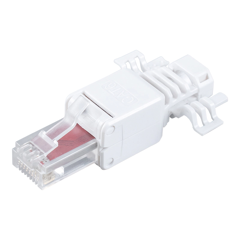 Ceanglóir RJ45 Gan Uirlis Gan Sciath Cat6 （le sciatháin） RJ-688X-C6