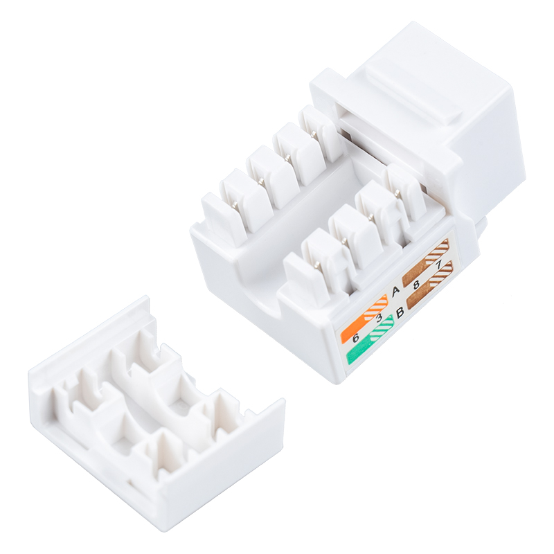 Cat6 Gan sciath 90° Modúlach Jack SM-2053H8C6 Cat6 Gan sciath 90° Modúlach Jack SM-2053H8C6