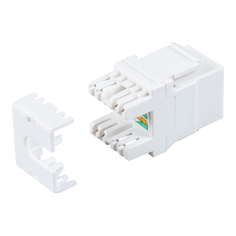 Cat6 Jack modúlach 180° gan sciath (le comhla) SM-2064CD8C6 Cat6 Jack modúlach 180° gan sciath (le comhla) SM-2064CD8C6