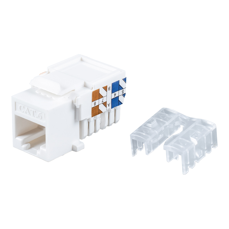 Cat6 Gan sciath 90° Jack Keystone SM-2337H8C6