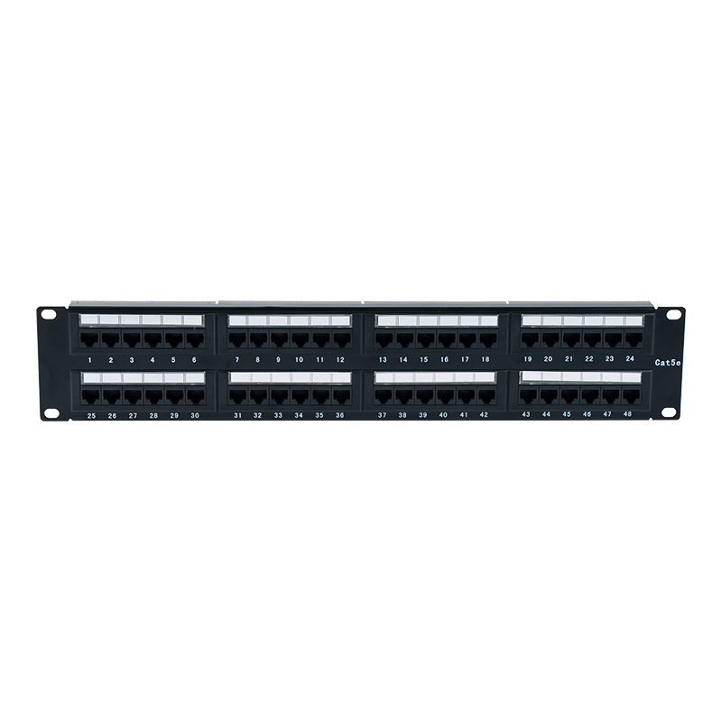 Painéal Paiste 48-Port Neamhshielded Cat5e 19-orlach 2U (IDC dé-fheidhm; le cuir isteach cairtchláir plaisteach) SP-3204D48-C5E Painéal Paiste 48-Port Neamhshielded Cat5e 19-orlach 2U (IDC dé-fheidhm; le cuir isteach cairtchláir plaisteach) SP-3204D48-C5E