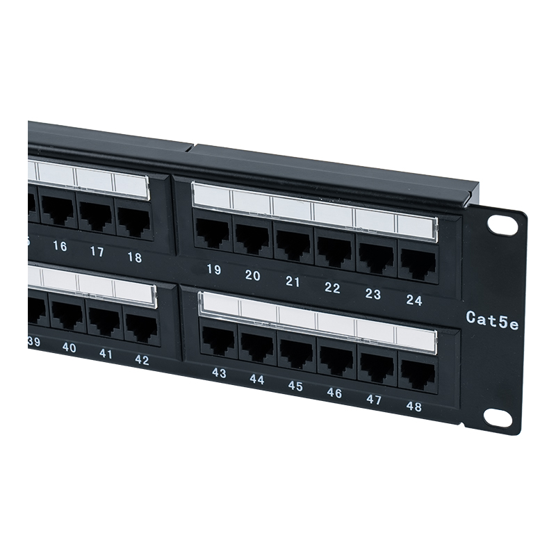 Painéal Paiste 48-Port Neamhshielded Cat5e 19-orlach 2U (IDC dé-fheidhm; le cuir isteach cairtchláir plaisteach) SP-3204D48-C5E Painéal Paiste 48-Port Neamhshielded Cat5e 19-orlach 2U (IDC dé-fheidhm; le cuir isteach cairtchláir plaisteach) SP-3204D48-C5E