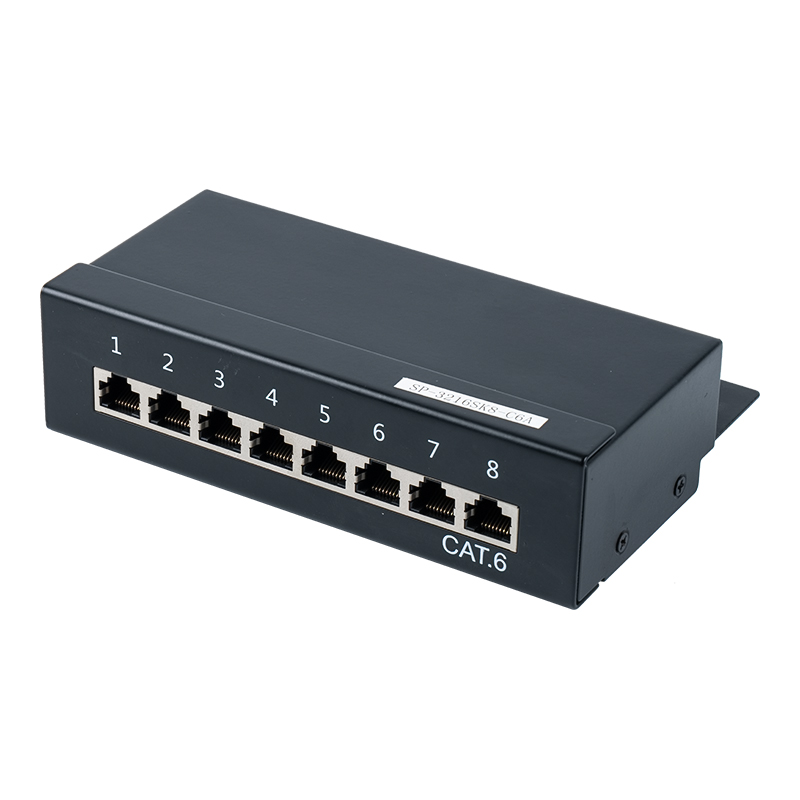 Painéal paiste 8-port sciatháilte de chatagóir 6 1U SP-3216SK8-C6
