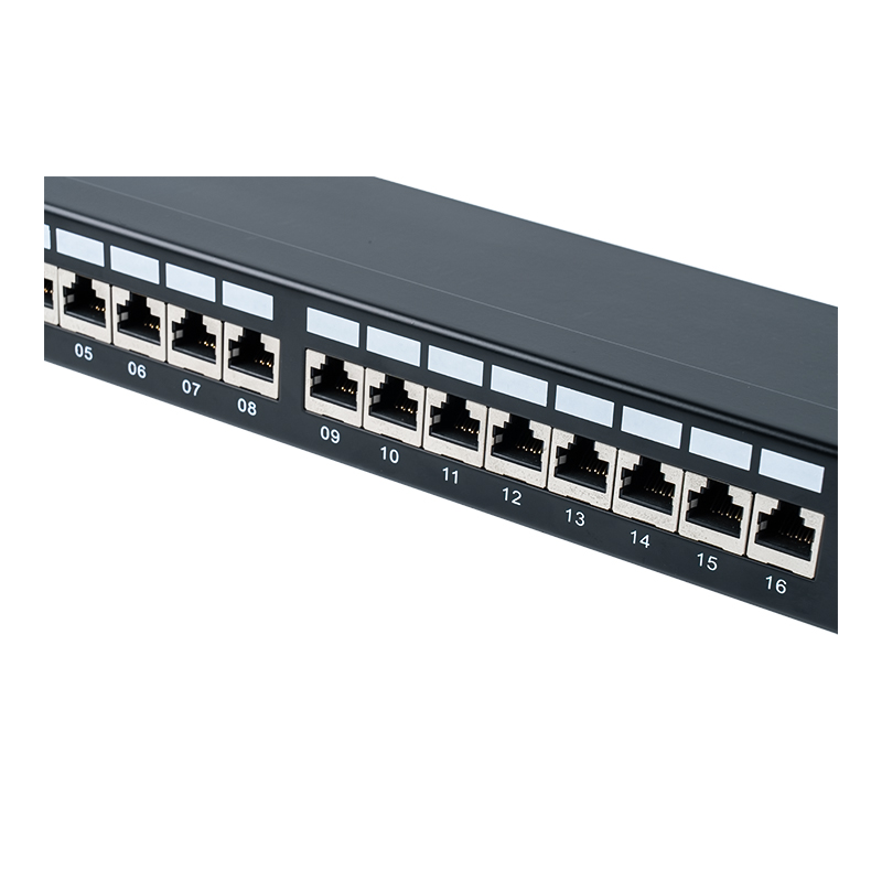 Catagóir 6 Painéal paiste 24-port 19-orlach 1U sciath SP-3217SK24-C6A Catagóir 6 Painéal paiste 24-port 19-orlach 1U sciath SP-3217SK24-C6A