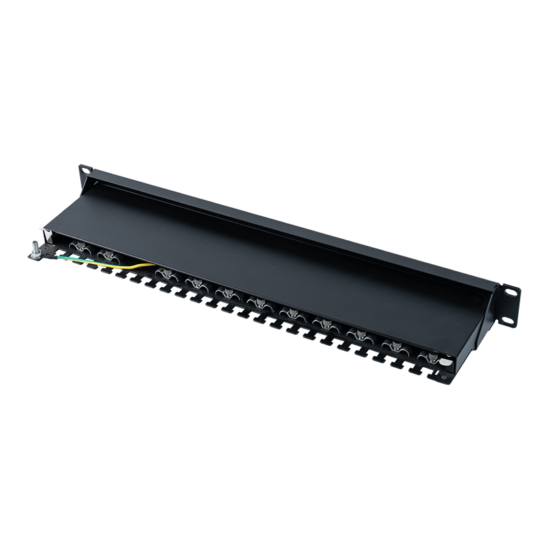 Catagóir 6 Painéal paiste 24-port 19-orlach 1U sciath SP-3217SK24-C6A Catagóir 6 Painéal paiste 24-port 19-orlach 1U sciath SP-3217SK24-C6A