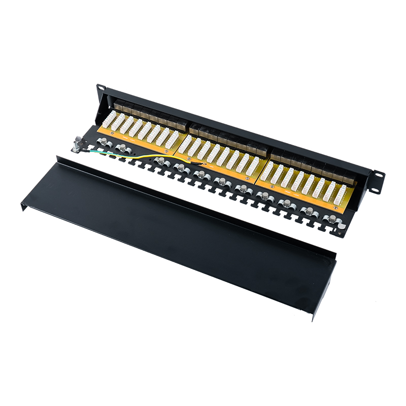 Catagóir 6 Painéal paiste 24-port 19-orlach 1U sciath SP-3217SK24-C6A Catagóir 6 Painéal paiste 24-port 19-orlach 1U sciath SP-3217SK24-C6A