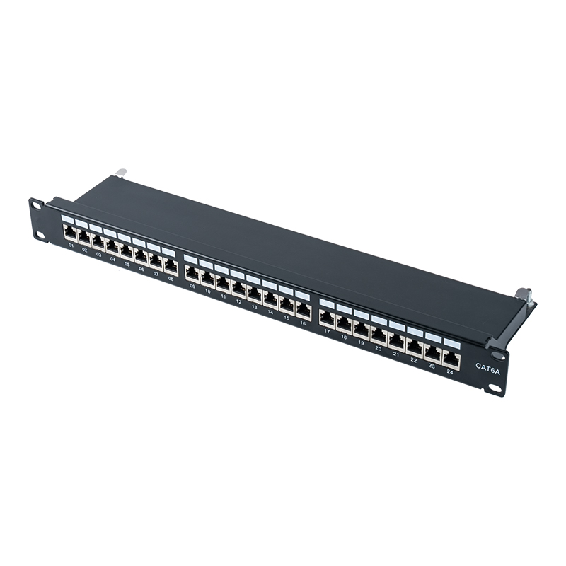 Catagóir 6 Painéal paiste 24-port 19-orlach 1U sciath SP-3217SK24-C6A