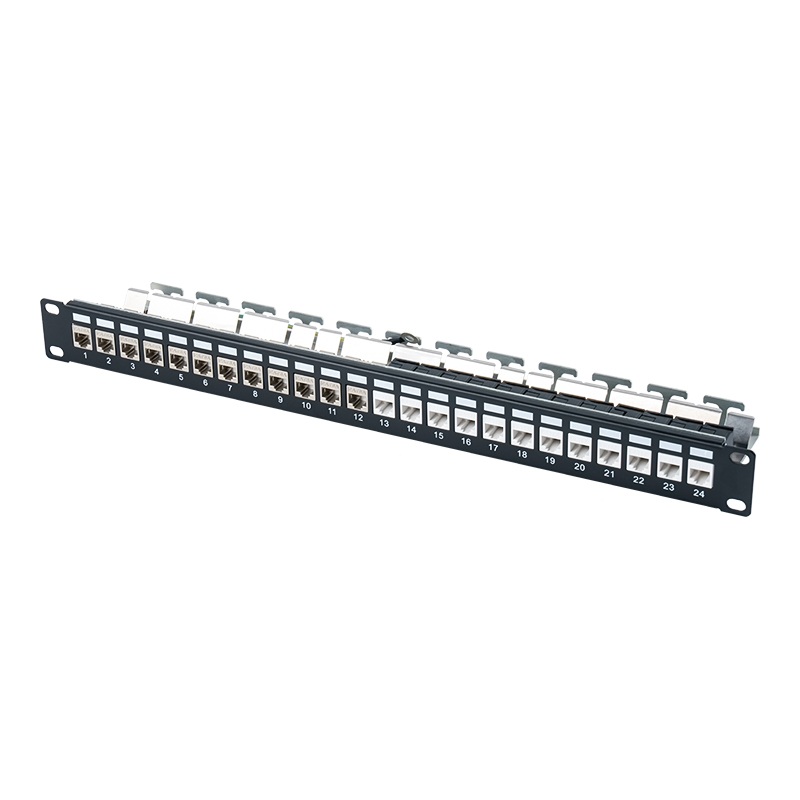 Raca folamh 19-orlach 1U 24-port sciath (le cárta digiteach) SP-3245S-24P Raca folamh 19-orlach 1U 24-port sciath (le cárta digiteach) SP-3245S-24P