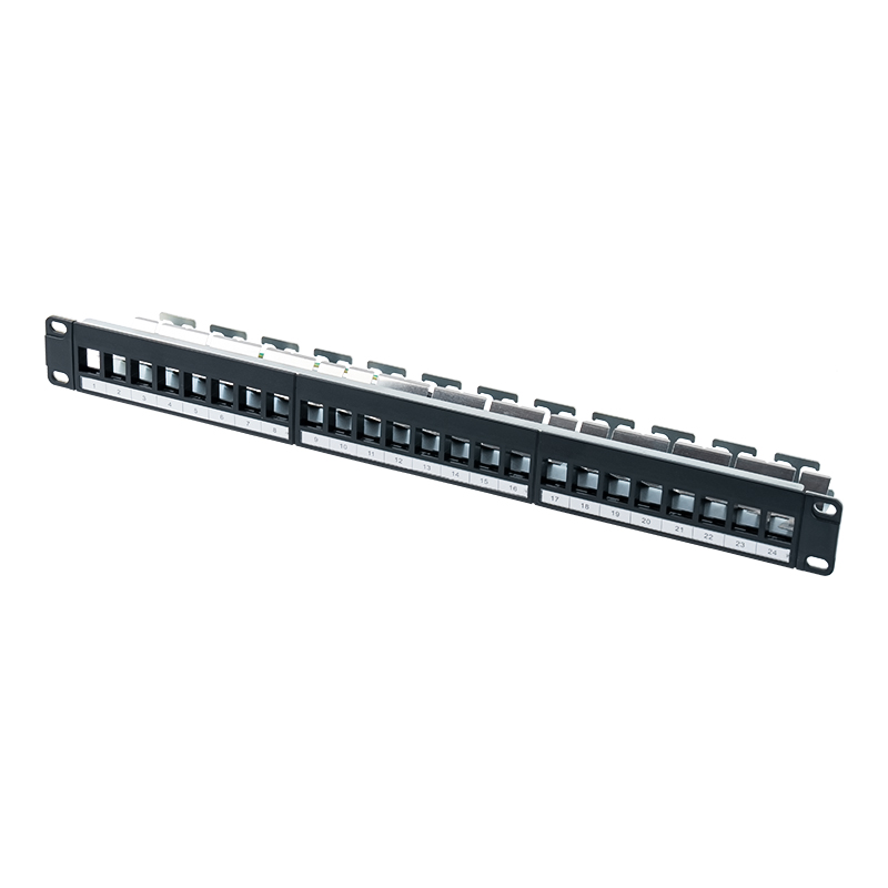 Raca folamh 19-orlach 1U 24-port sciath (le cárta digiteach) SP-3245S-24P Raca folamh 19-orlach 1U 24-port sciath (le cárta digiteach) SP-3245S-24P