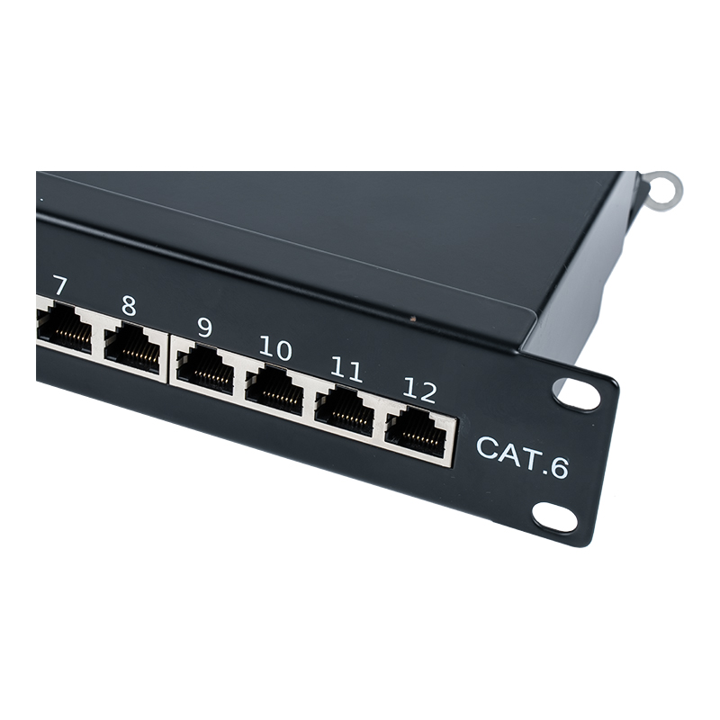 Catagóir 6 Painéal paiste 12-port 10-orlach 1U sciath SP-3250SK12-C6 Catagóir 6 Painéal paiste 12-port 10-orlach 1U sciath SP-3250SK12-C6