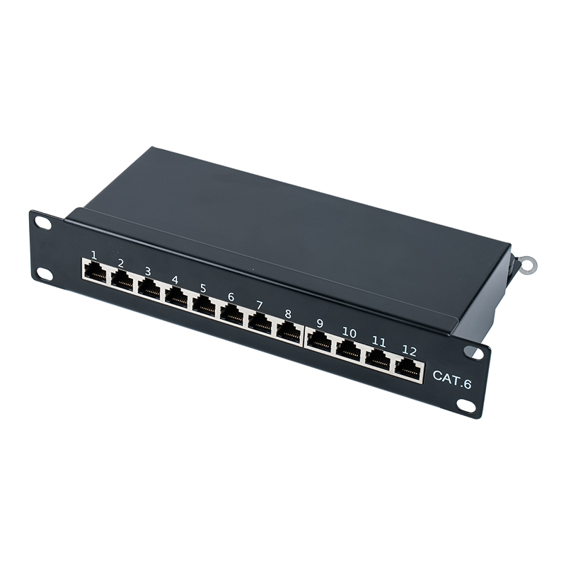 Catagóir 6 Painéal paiste 12-port 10-orlach 1U sciath SP-3250SK12-C6