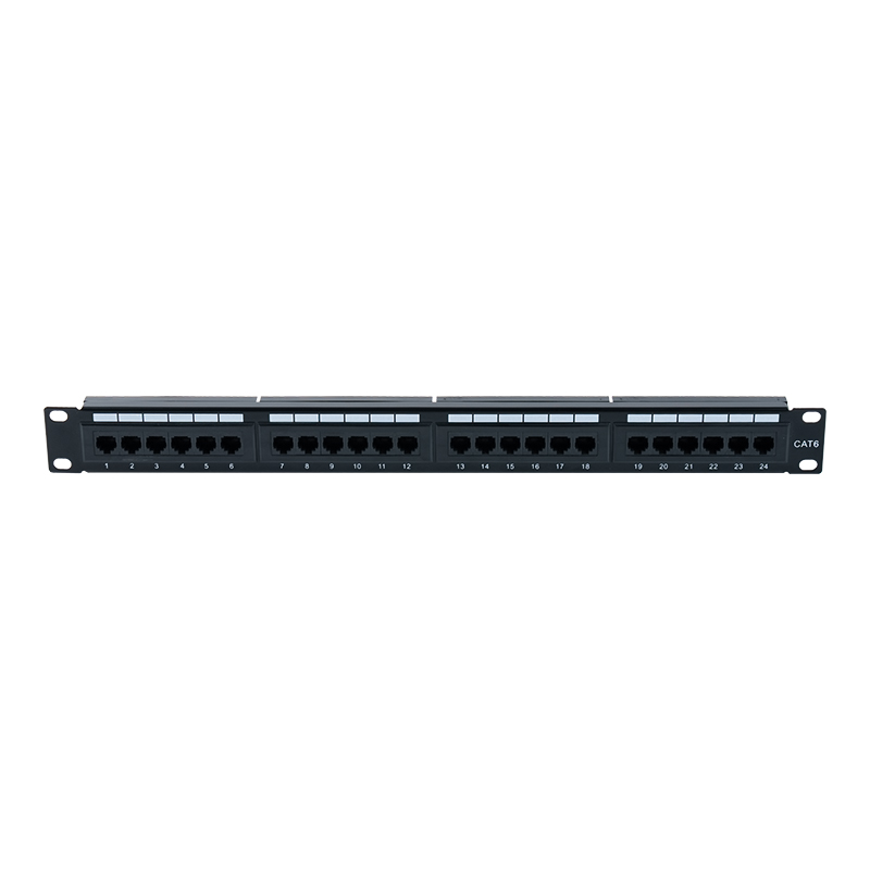 Painéal Paiste 24-Port Neamhshielded Cat6e 19-orlach 1U (IDC dé-fheidhm) SP-3310D24-C6A Painéal Paiste 24-Port Neamhshielded Cat6e 19-orlach 1U (IDC dé-fheidhm) SP-3310D24-C6A