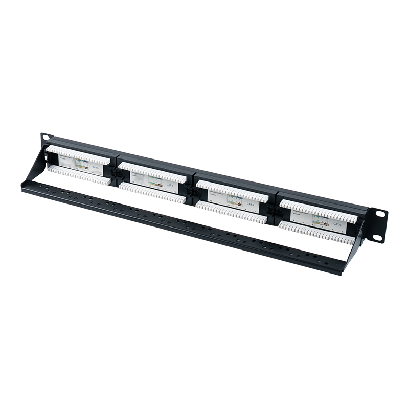 Painéal Paiste 24-Port Neamhshielded Cat6e 19-orlach 1U (IDC dé-fheidhm) SP-3310D24-C6A Painéal Paiste 24-Port Neamhshielded Cat6e 19-orlach 1U (IDC dé-fheidhm) SP-3310D24-C6A