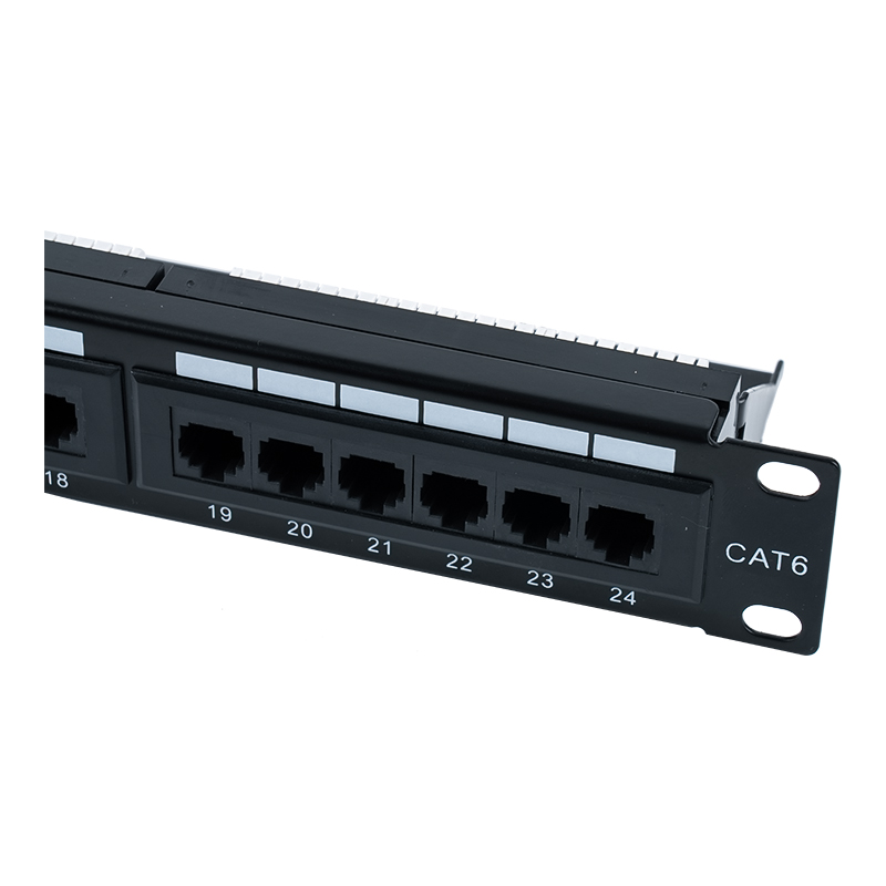 Painéal Paiste 24-Port Neamhshielded Cat6e 19-orlach 1U (IDC dé-fheidhm) SP-3310D24-C6A Painéal Paiste 24-Port Neamhshielded Cat6e 19-orlach 1U (IDC dé-fheidhm) SP-3310D24-C6A