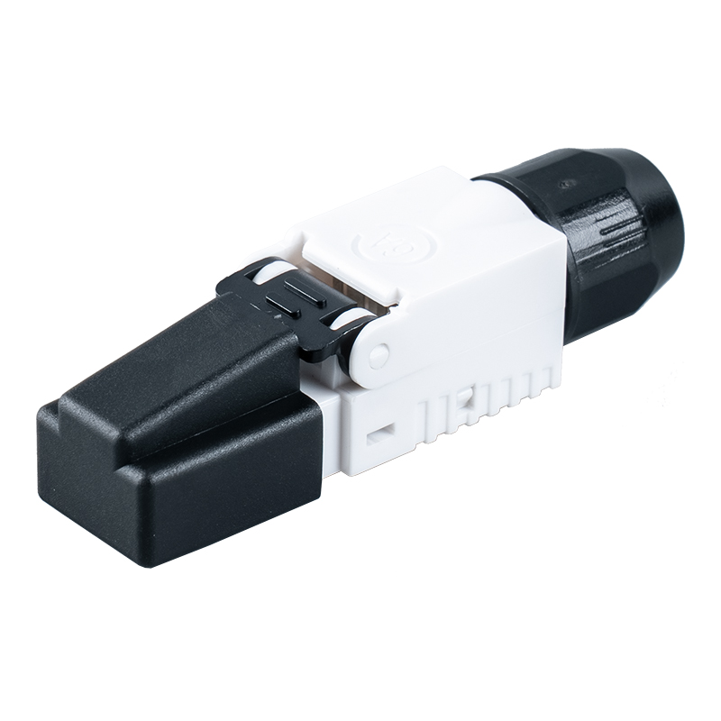 Ceanglóir RJ45 Gan Uirlis Gan Sciath Cat7 (le caipíní plaisteacha ar an ceann) RJ-G50U-1-C7 Ceanglóir RJ45 Gan Uirlis Gan Sciath Cat7 (le caipíní plaisteacha ar an ceann) RJ-G50U-1-C7