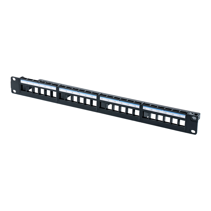 Raca neamhshielded 19-orlach 1U 24-port (cairtchlár plaisteach gorm) SP-3401-24P