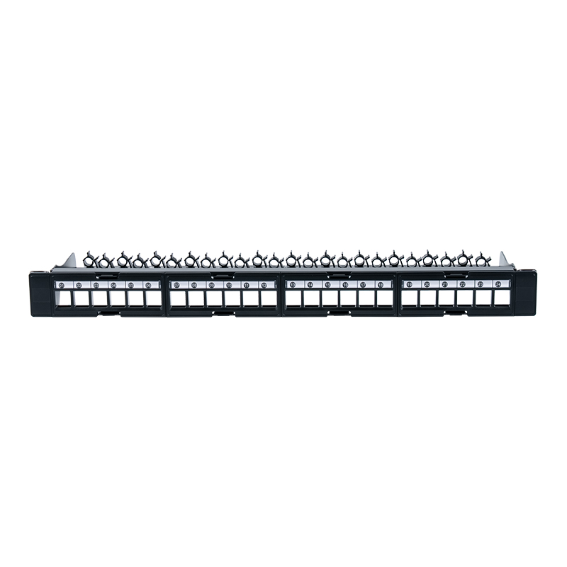 Feiste raca neamhshielded 19-orlach 1U 24-port (fuinneog inbhainte) SP-3404-24P Feiste raca neamhshielded 19-orlach 1U 24-port (fuinneog inbhainte) SP-3404-24P