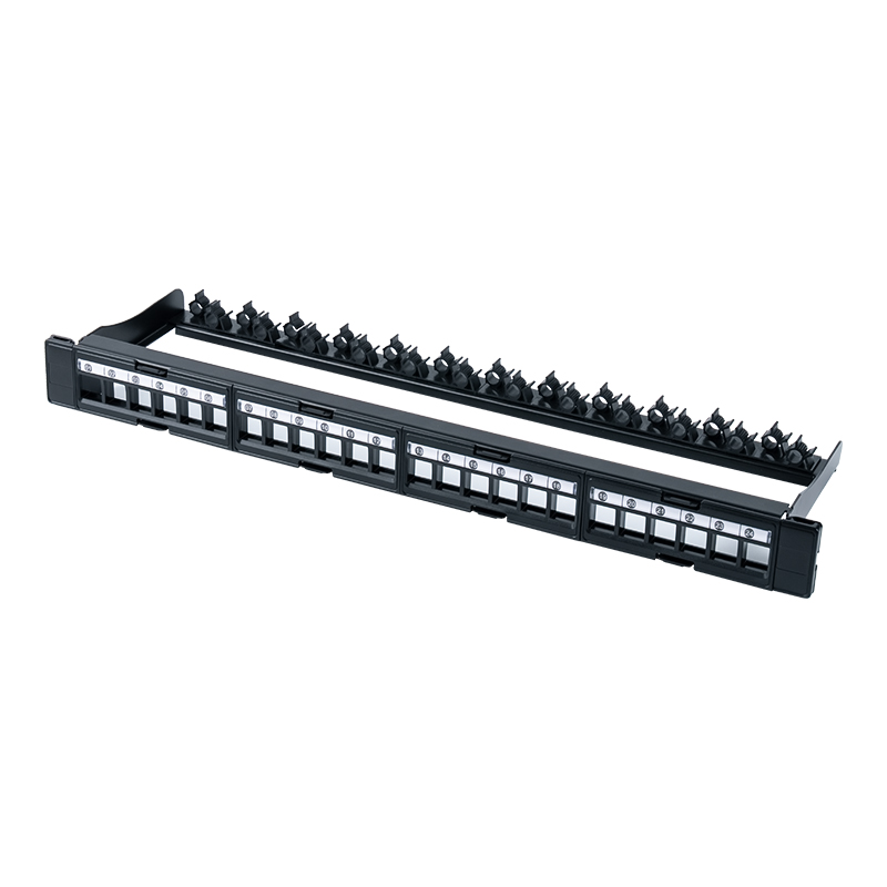 Feiste raca neamhshielded 19-orlach 1U 24-port (fuinneog inbhainte) SP-3404-24P Feiste raca neamhshielded 19-orlach 1U 24-port (fuinneog inbhainte) SP-3404-24P