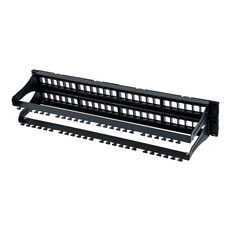Raca neamhshielded 19-orlach 1U 48-port (fuinneog inbhainte) SP-3408-48P Raca neamhshielded 19-orlach 1U 48-port (fuinneog inbhainte) SP-3408-48P