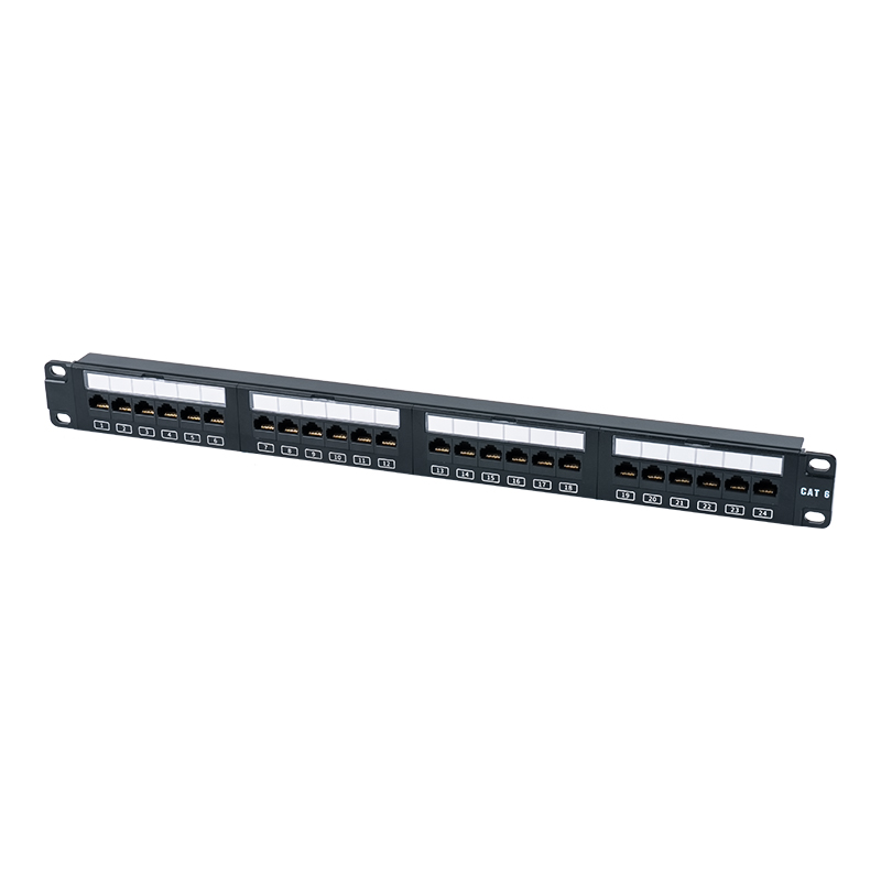 Painéal Paiste 24-Port Neamhshielded C6 19-orlach 1U (Fuinneog Plaisteacha Smeach-barr) SP-3411D24-C6